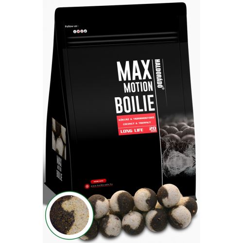 Haldorado Boilies Max Motion Long Life Kokos Tigrí Orech