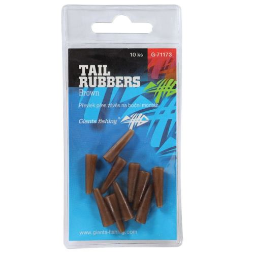 Giants Fishing Prevlek Na Závesku Tail Rubbers Brown 10 ks