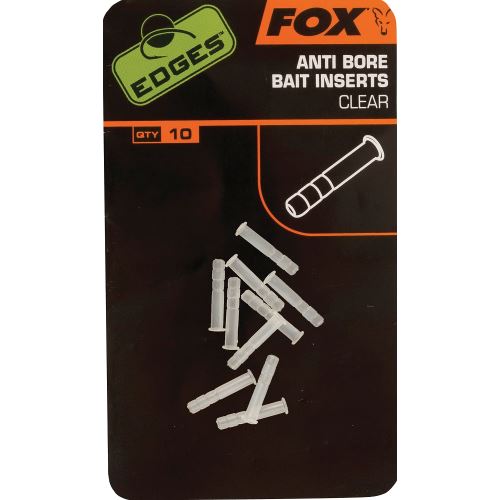 Fox Edges Anti Bore Bait Inserts Clear 10 ks