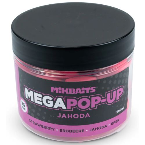 Mikbaits Mega Plávajúce Fluo Boilie Jahoda 300 ml 25 mm Mikbaits Mega Plávajúce Fluo Boilie Jahoda 300 ml 25 mm