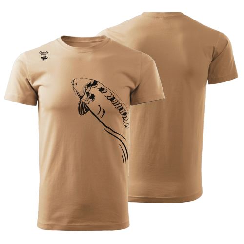 Giants Fishing Tričko Pánske Plávajúci Kapor Béžové