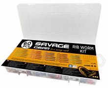 Savage Gear Set Nástrah Rib Worm Kit Mix Colors 60 ks (1)