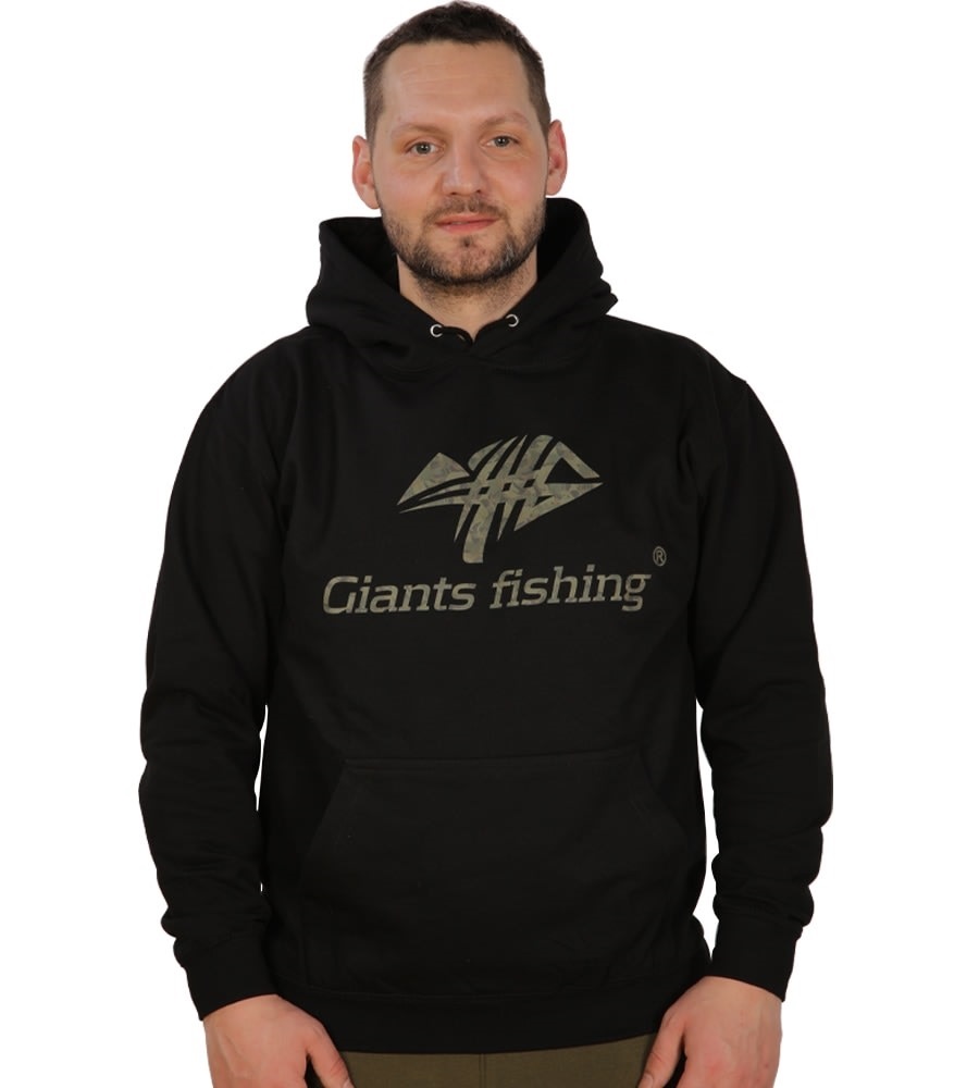 Giants fishing mikina s kapucňou čierna camo logo - l