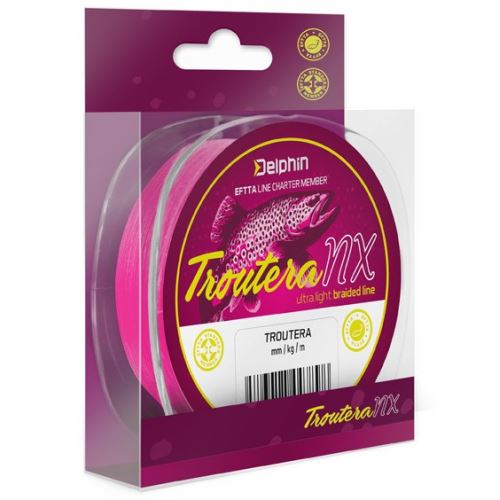 Delphin Splietaná Šnúra Troutera NX Ružová 135 m