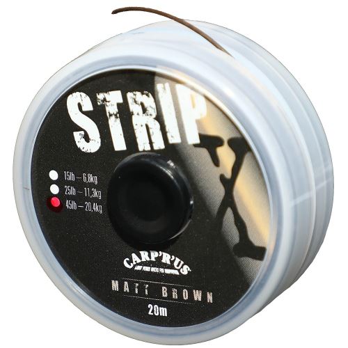 Carp´R´Us Poťahovaná šnúrka Carp'R'Us - Strip-X 20 m Brown