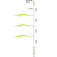 Kinetic Náväzec Sabiki Makk Glow Green Splatter 150 cm (1)