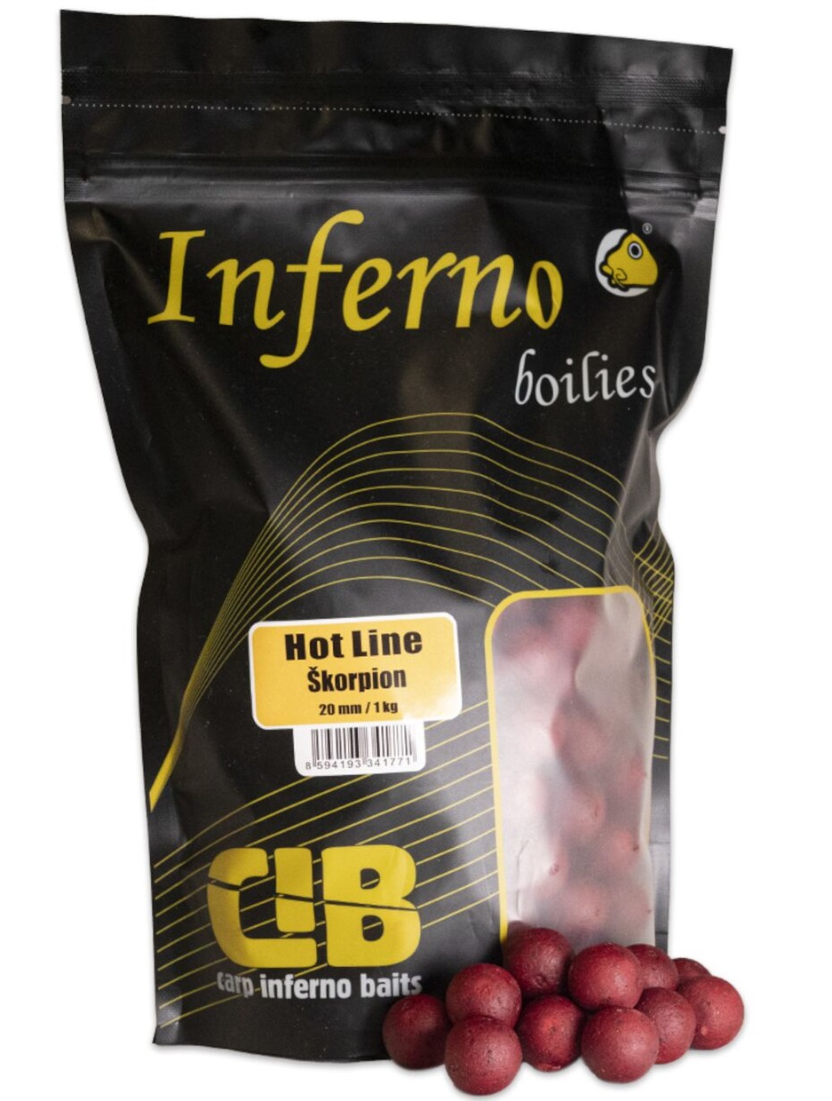 Carp inferno boilies hot line škorpion - 1 kg 20 mm