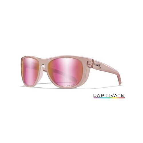 Wiley X Polarizačné Okuliare Weekender Captivate Polarized Rose Gold Mirror Smoke Green Crystal Blush