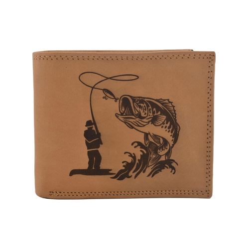 Mercucio Peňaženka Natural Vzor 57 Rybár A Zubáč