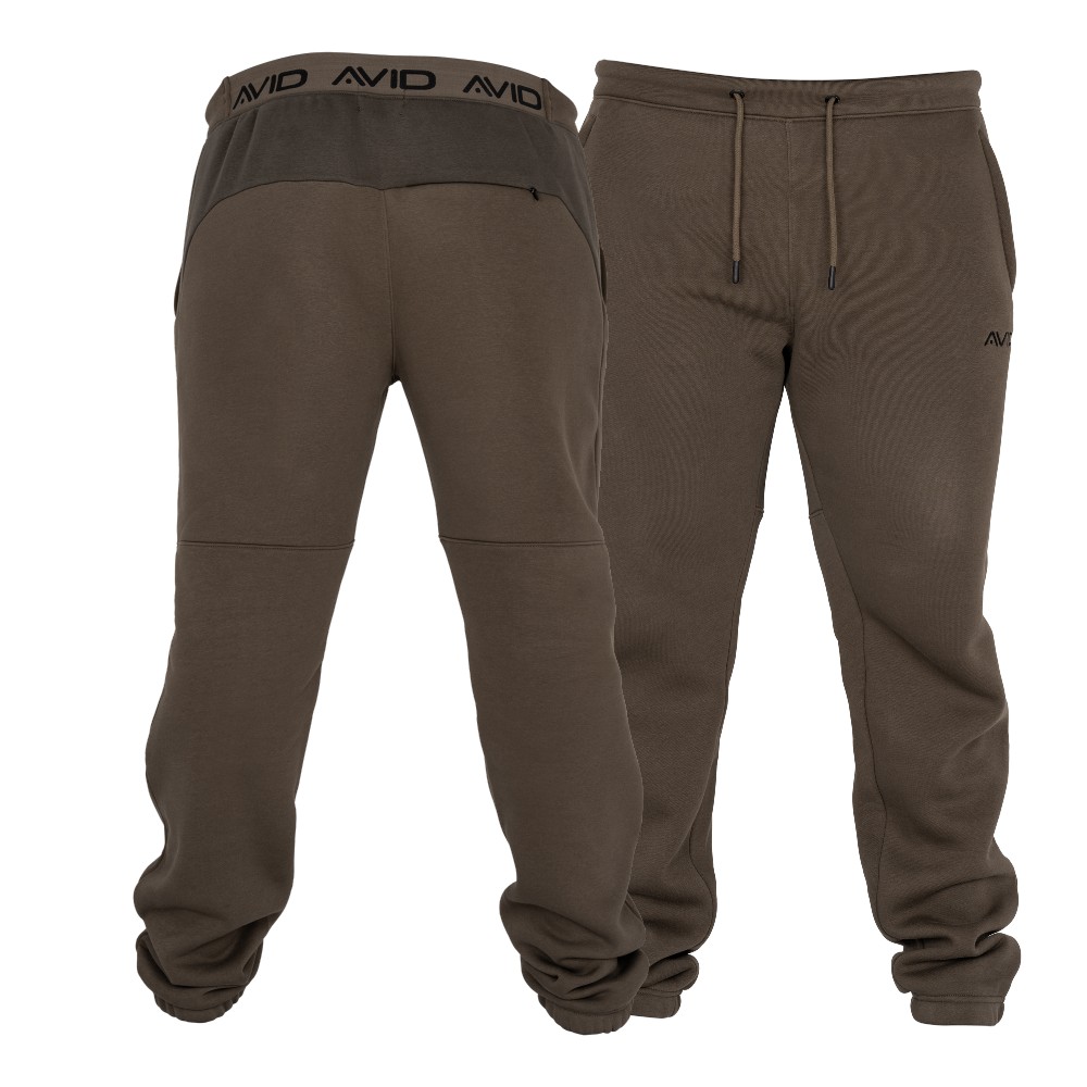 E-shop Avid carp tepláky compound joggers brown - l