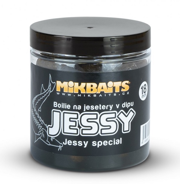 Mikbaits boilie na jeseterov v dipe jessy special 250 ml 18 mm