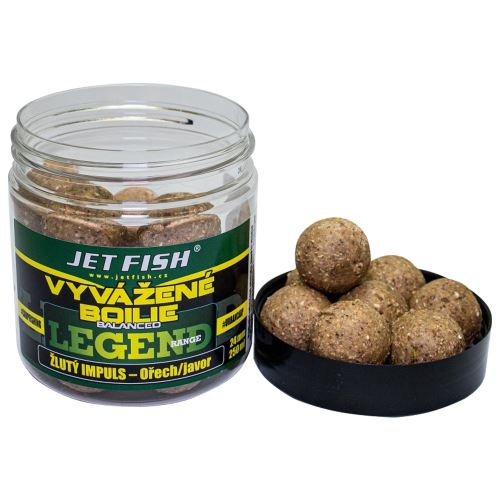 Jet Fish Vyvážené Boilie Legend Range Žltý Impuls Orech Javor 250 ml