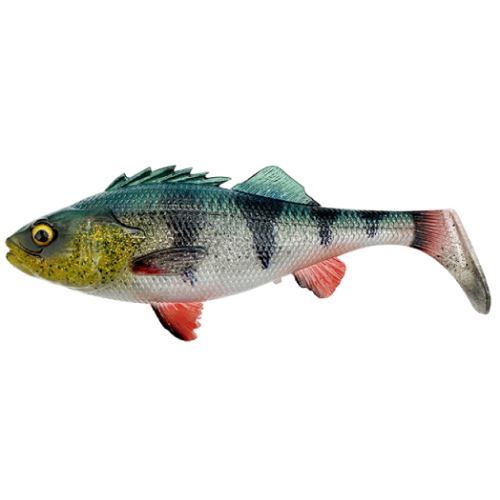 Savage Gear Gumová Nástraha 4D Perch Shad Green Silver - 12,5 cm 20 g