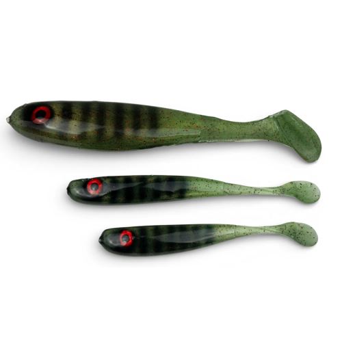 Yaccuza Gumová Nástraha Hand Made Killer Airbrush Dark Green Stripes