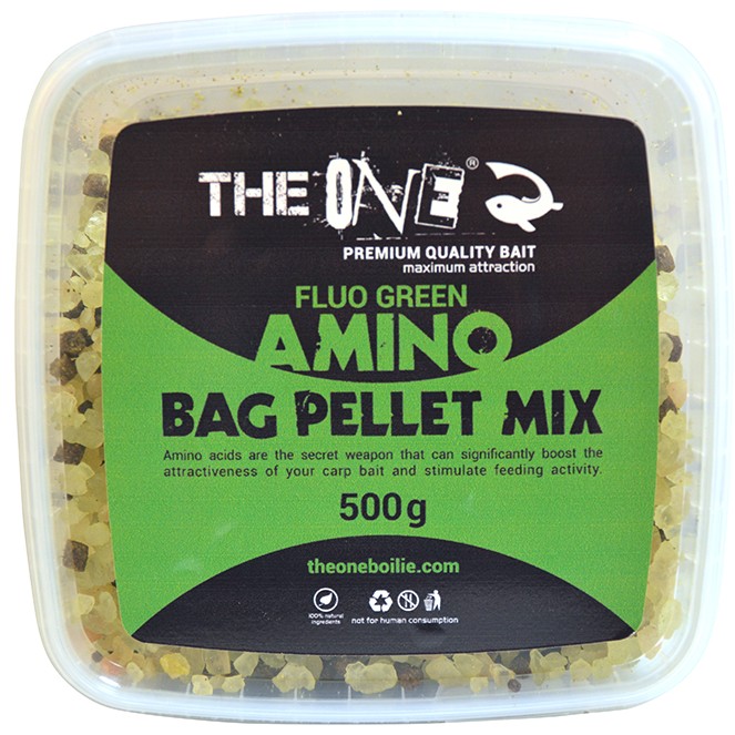 E-shop The one pelety amino bag pellet mix 500 g - fluo zelená