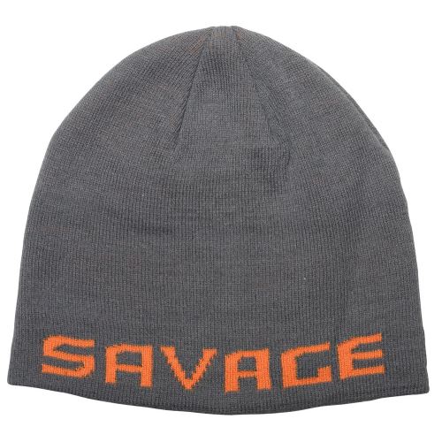 Savage Gear Čiapka Logo Beanie One Size Rock Grey Orange