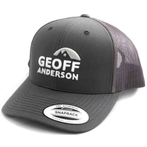 Geoff Andreson Šiltovka SnapBack Síťová S Logem Sivá