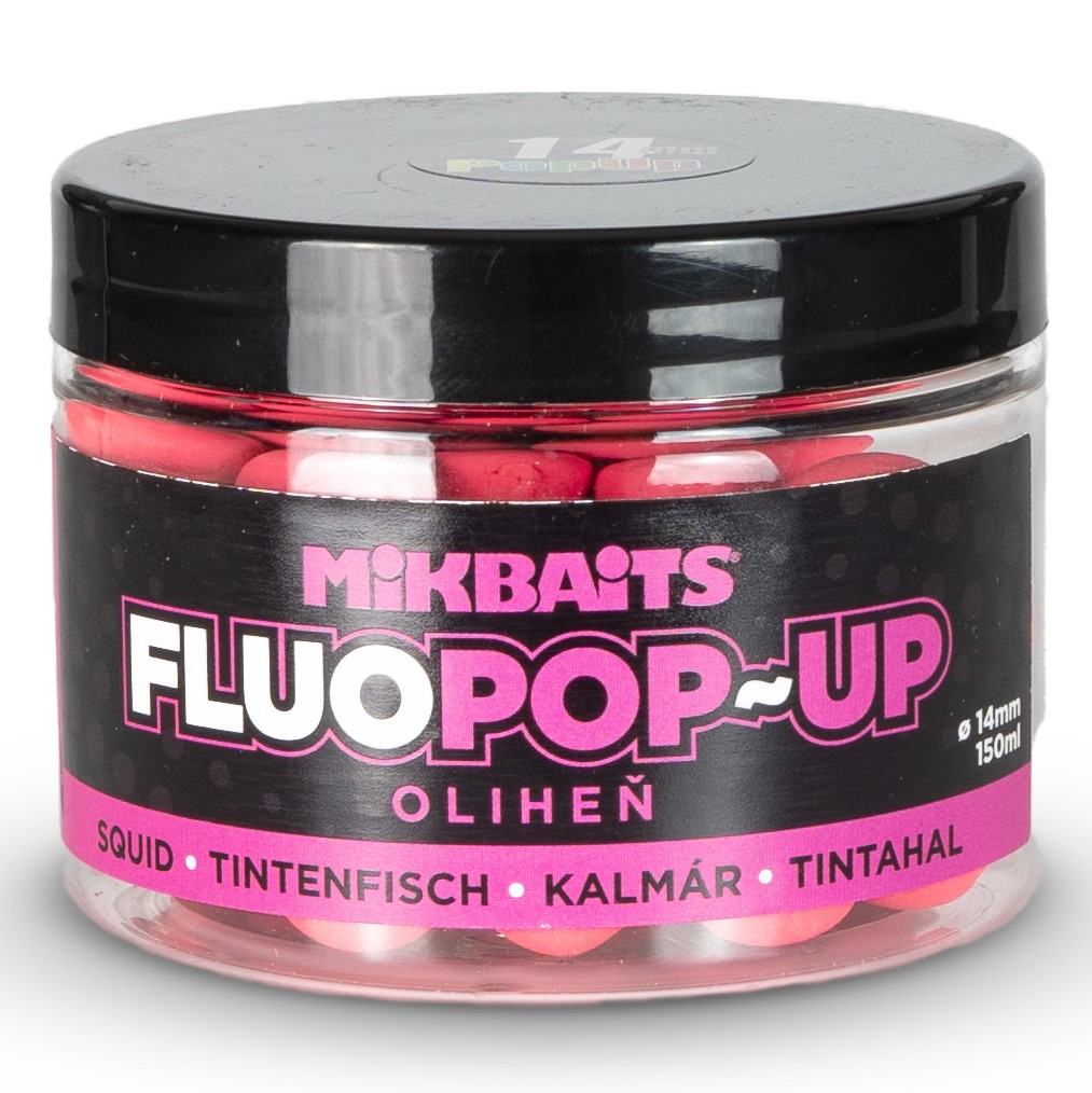 Mikbaits plávajúce boilie fluo oliheň 150 ml 14 mm