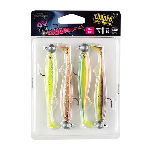 Fox Rage Gumová Nástraha Zander Pro Shad Loaded Mixed UV Colour Pack - 7,5 cm 5 g 1/0