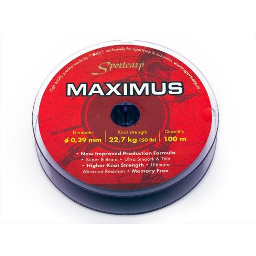 Sportcarp Odhodová Šnúra Maximus Čierna 100 m