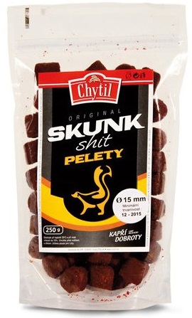 Chytil chytacie pelety s dierkou 250 g - príchuť skunk - priemer 14 mm