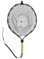 Fencl Muškársky Podberák King L Natur So Silikónovou Sieťou Magnetický Držiak a Poistné Lanko 49x39 cm (1)