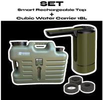 Holdcarp Set Automatická Pumpa Smart Rechargeable Tap + Kanister Cubic Water Carrier 18 l (4)