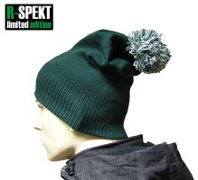 R-spekt Čiapka PomPom DUO beanie style zelená (5)
