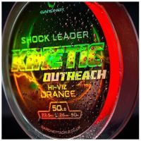 Gardner Splietaná Šnúra Kinetic Outreach Shock Leader Orange 50 m, Priemer 0,26 mm (1)