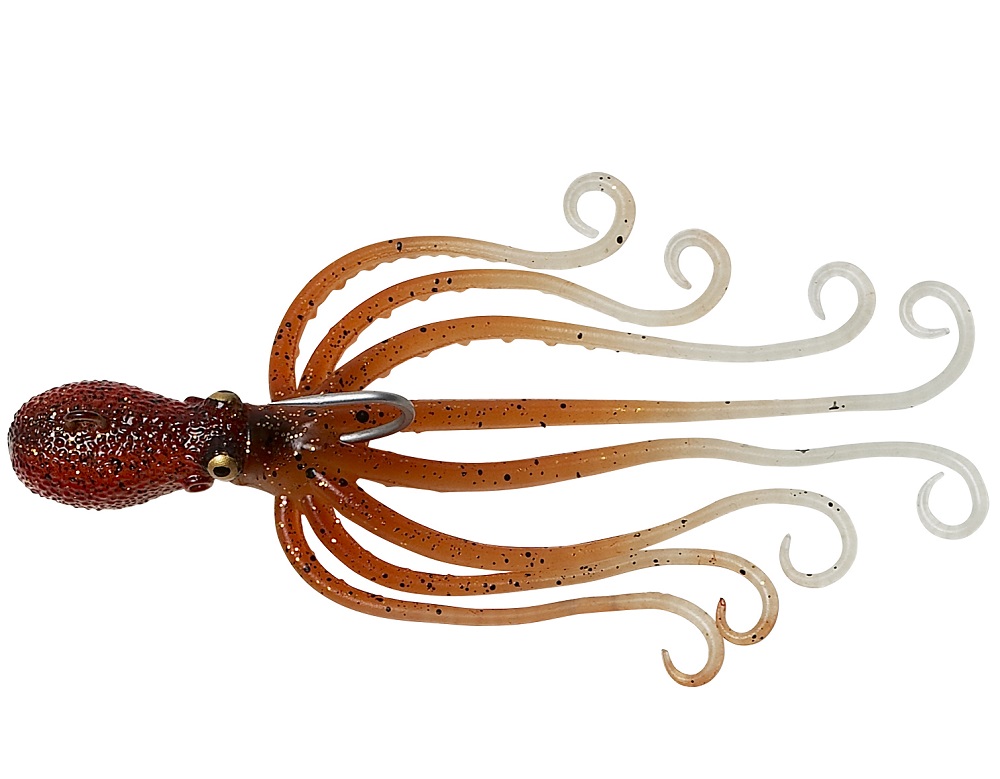 Savage gear gumová nástraha 3d octopus brown glow-15 cm 70 g