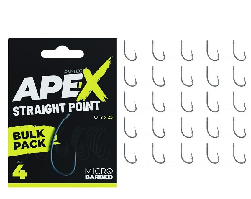 Ridgemonkey háčiky ape-x straight point bulk pack 25 ks - 4