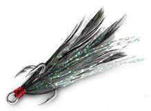 Delphin Trojháčik Bird Hook Triple Čierne Pierka 3 ks