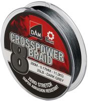 Dam Splietaná Šnúra Crosspower 8  Braid Dark Grey 300 m