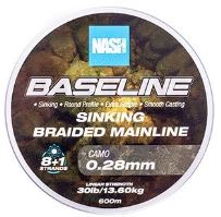 Nash Splietaná Šnúra Baseline Sinking Braid Camo 600 m - 0,28 mm 13,6 kg