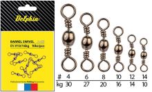 Delphin Obratlík Barrel Swivel A-02 10 ks