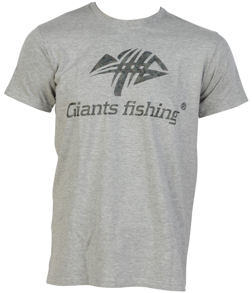 Giants fishing tričko pánske sivé camo logo - l