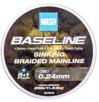 Nash Splietaná Šnúra Baseline Sinking Braid Camo 600 m - 0,24 mm 11,33 kg