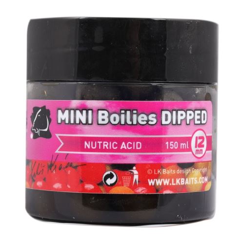 LK Baits Mini Boilies a Dip Nutric Acid 12 mm 150 ml