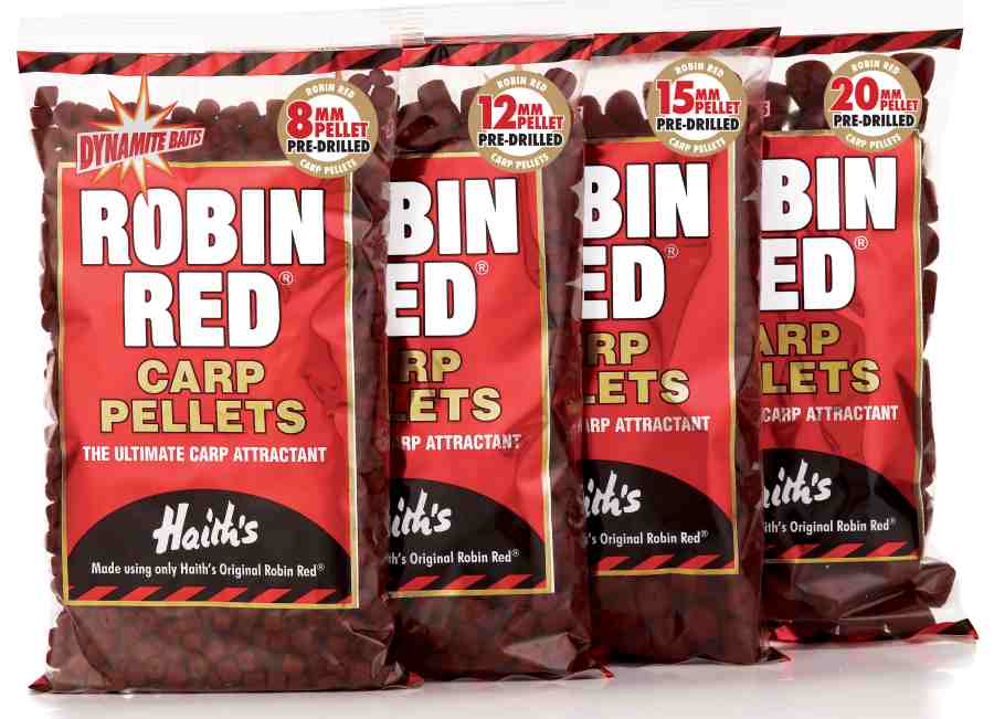 Dynamite baits pellets pre-drilled robin red 900 g-12 mm