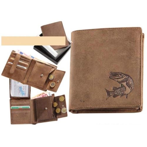 Kožená Rybárská Peňaženka 17 - ŠŤUKA