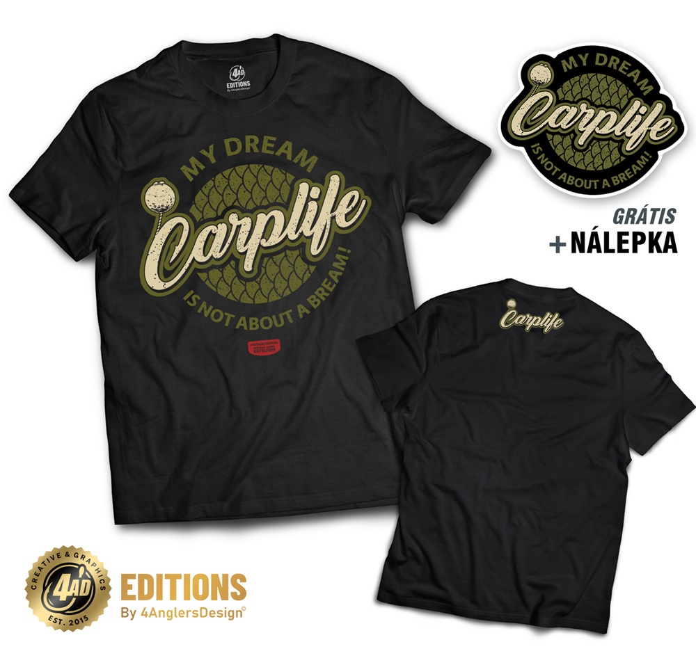 E-shop 4anglersdesign tričko carplife - xl