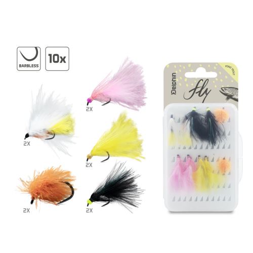 Delphin Sada Umelých mušiek FLY Pond Trout 10 ks