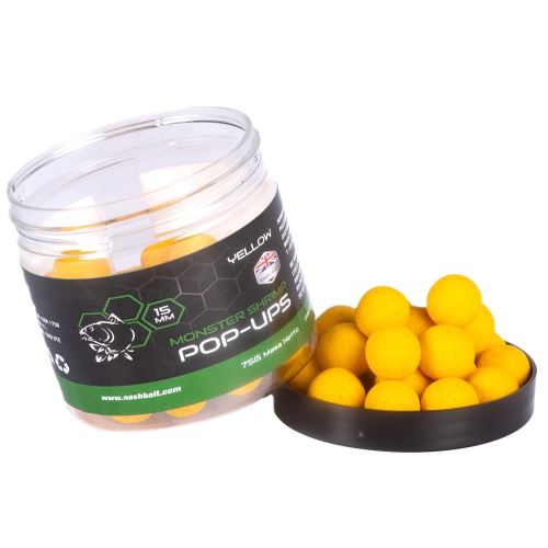 Nash Plávajúce Boilie Pop Ups Monster Shrimp Yellow 75 g