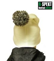 R-spekt Čiapka PomPom DUO beanie style smotanová (3)