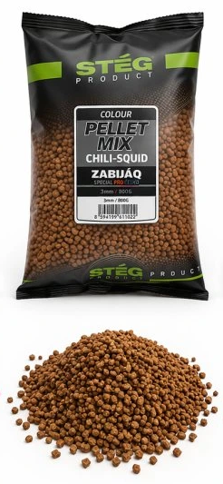 Stég pelety zabijaq pellet mix 800 g 3 mm - chili squid
