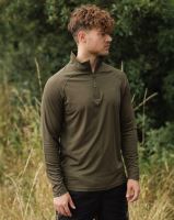 Korda Tričko Kool UPF Zip Jersey Dark Olive (2)
