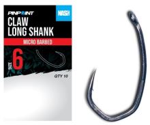 Nash Háčiky Claw Long Shank Micro Barbed 10 ks - Veľkosť 8