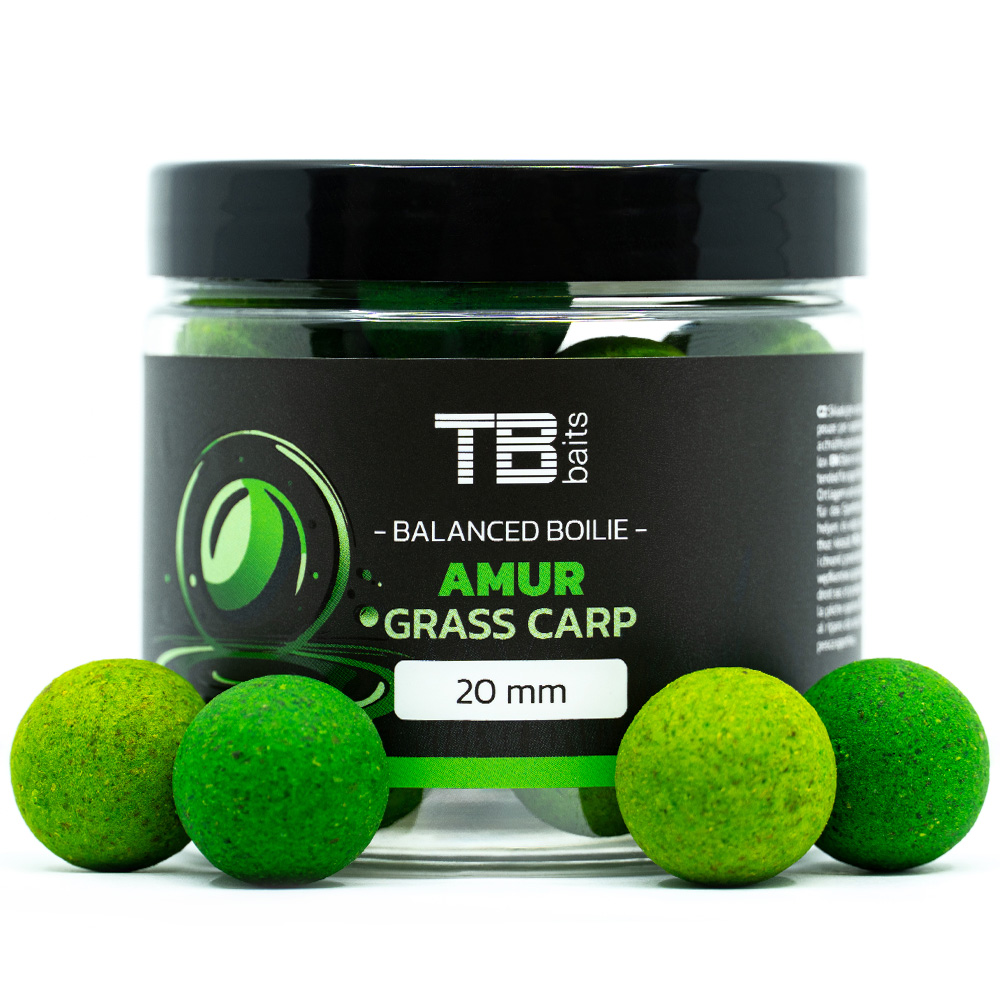 E-shop Tb baits vyvážené boilie balanced + atraktor amur 100 g - 20 mm
