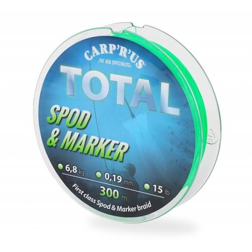 Carp´R´Us Splietaná Šnúra Total Spod Marker Braid Fluo Zelená 0,19 mm 6,8 kg