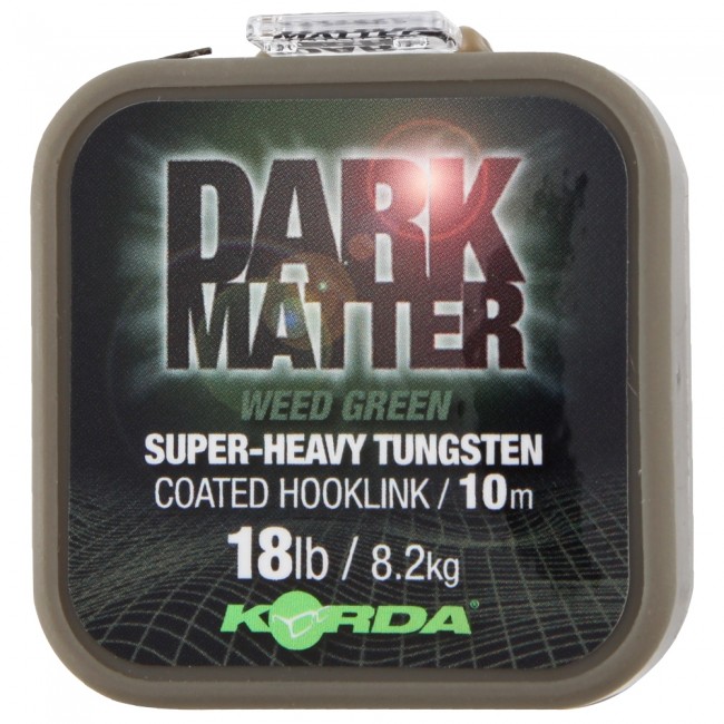 Korda náväzcová šnúrka dark matter tungsten coated braid weed green 10 m-priemer 25 lb / nosnosť 11,3 kg